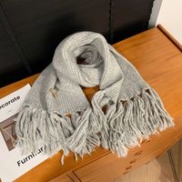 Women's Basic Streetwear Solid Color Knit Scarf main image 5