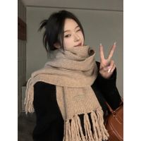 Women's Basic Streetwear Solid Color Knit Scarf main image 4