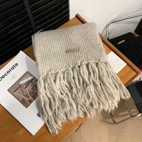 Women's Basic Streetwear Solid Color Knit Scarf sku image 6