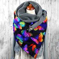 Unisex Streetwear Butterfly Polyester Printing Scarf sku image 4