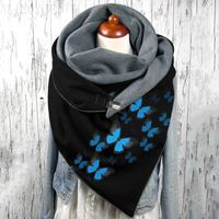 Unisex Streetwear Butterfly Polyester Printing Scarf sku image 1
