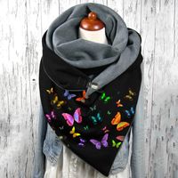 Unisex Streetwear Butterfly Polyester Printing Scarf sku image 13