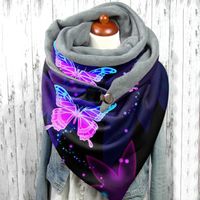 Unisex Streetwear Butterfly Polyester Printing Scarf sku image 11