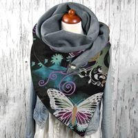 Unisex Streetwear Butterfly Polyester Printing Scarf sku image 19
