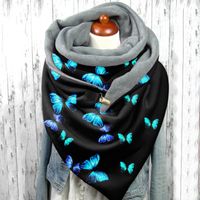 Unisex Streetwear Butterfly Polyester Printing Scarf sku image 8