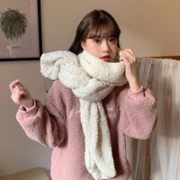 Women's Sweet Solid Color Imitation Cashmere Scarf main image 4