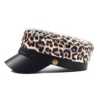 Women's Streetwear Leopard Curved Eaves Beret Hat main image 3