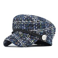 Unisexe Style Vintage Plaid Avant-toit Plat Chapeau Béret sku image 3