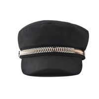 Women's Simple Style Solid Color Flat Eaves Military Hat main image 5