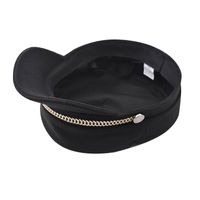 Women's Simple Style Solid Color Flat Eaves Military Hat main image 4