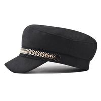 Women's Simple Style Solid Color Flat Eaves Military Hat main image 3
