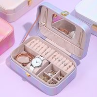 Casual Solid Color Pu Leather Jewelry Boxes main image 5