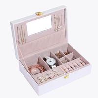 Casual Solid Color Pu Leather Jewelry Boxes sku image 7