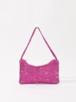 Women's Plastic Solid Color Classic Style Square Zipper Shoulder Bag sku image 4
