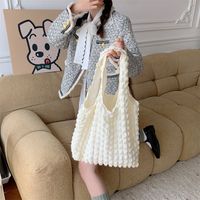 Women's Large Polyester Solid Color Basic Vacation Square Open Tote Bag sku image 1