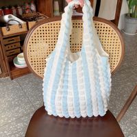 Women's Large Polyester Solid Color Basic Vacation Square Open Tote Bag sku image 6
