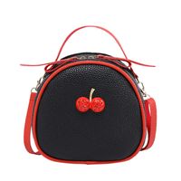 Women's Pu Leather Fruit Streetwear Oval Zipper Handbag sku image 1