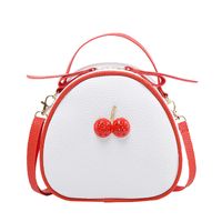 Women's Pu Leather Fruit Streetwear Oval Zipper Handbag sku image 2