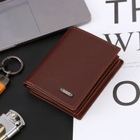 Men's Solid Color Pu Leather Open Small Wallets sku image 6