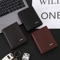 Men's Solid Color Pu Leather Open Small Wallets main image 2