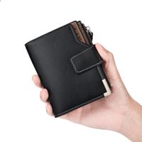 Men's Solid Color Pu Leather Zipper Small Wallets main image 3