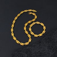 بالجملة نمط خمر ميدان التيتانيوم الصلب تصفيح سلسلة طاقم مجوهرات main image 5