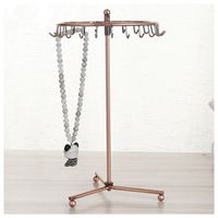 Wrought Iron Jewelry Display Stand Rotating Necklace Storage Rack Hanging Earrings Jewelry Stand  Wholesale main image 3