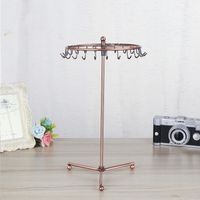 Wrought Iron Jewelry Display Stand Rotating Necklace Storage Rack Hanging Earrings Jewelry Stand  Wholesale main image 5