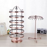 Wrought Iron Jewelry Display Stand Rotating Necklace Storage Rack Hanging Earrings Jewelry Stand  Wholesale main image 1
