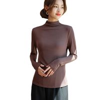 Women's T-shirt Long Sleeve T-shirts Simple Style Solid Color main image 3