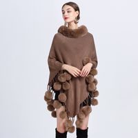 Women's Simple Style Solid Color Imitation Cashmere Polyester Tassel Shawl sku image 3
