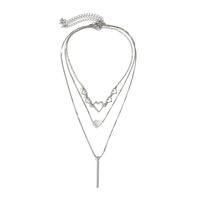 Retro Einfacher Stil Klassischer Stil Irregulär Geometrisch Herzform Legierung Kupfer Großhandel Geschichtete Halskette main image 5