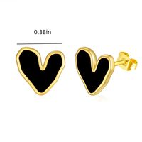 1 Pair Cute Tropical Heart Shape Enamel Stainless Steel Earrings main image 5