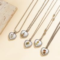 Casual Simple Style Commute Heart Shape Mushroom Bird Arylic Alloy Copper Wholesale Pendant Necklace main image 4