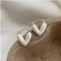 Wholesale Jewelry Ig Style Sweet Heart Shape Alloy Plating Earrings main image 7
