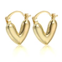 Wholesale Jewelry Ig Style Sweet Heart Shape Alloy Plating Earrings sku image 3