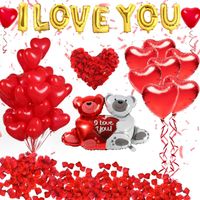 Valentine's Day Simple Style Classic Style Letter Heart Shape Emulsion Masquerade Business Carnival Balloons sku image 5