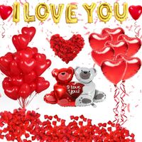 Valentine's Day Simple Style Classic Style Letter Heart Shape Emulsion Masquerade Business Carnival Balloons main image 1