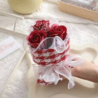 La Saint-valentin Le Jour Du Professeur Romantique Pastorale Couleur Unie Savon Fleur Fête Date Festival Une Rose sku image 4