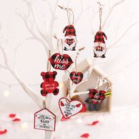 Valentine's Day Romantic Letter Heart Shape Wood Holiday Daily Hanging Ornaments main image 5