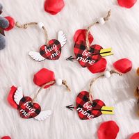 Valentine's Day Romantic Letter Heart Shape Wood Holiday Daily Hanging Ornaments main image 4