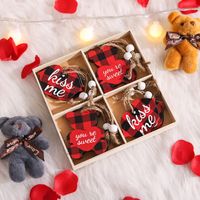 Valentinstag Romantisch Brief Herzform Holz Ferien Täglich Hängende Ornamente sku image 1