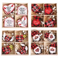 Valentine's Day Romantic Letter Heart Shape Wood Holiday Daily Hanging Ornaments main image 2