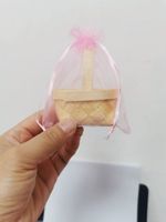 Pastoral Solid Color Wood Gift Bags Candy Gift Basket main image 4