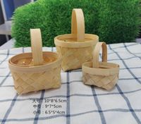 Pastoral Solid Color Wood Gift Bags Candy Gift Basket main image 2