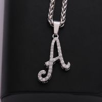 Acier Inoxydable 304 Le Cuivre Hip Hop De Base Style Classique Incruster Lettre Zircon Pendentif main image 5