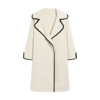 Women's Simple Style Solid Color Single Breasted Coat Woolen Coat sku image 5