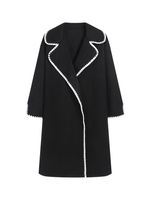 Women's Simple Style Solid Color Single Breasted Coat Woolen Coat sku image 2