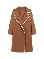 Women's Simple Style Solid Color Single Breasted Coat Woolen Coat sku image 14