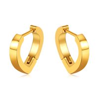 1 Pair Simple Style Heart Shape Stainless Steel Earrings sku image 1